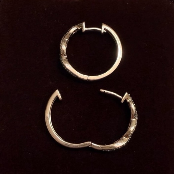 Le Vian 14K Rose Gold 3/4ctw VS/G Natural Diamond Twist Hoop Huggie Earrings - Picture 7 of 15